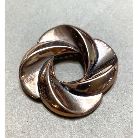 Vintage Renoir Signed Modern Art Brooch Copper - Picture 6 of 6